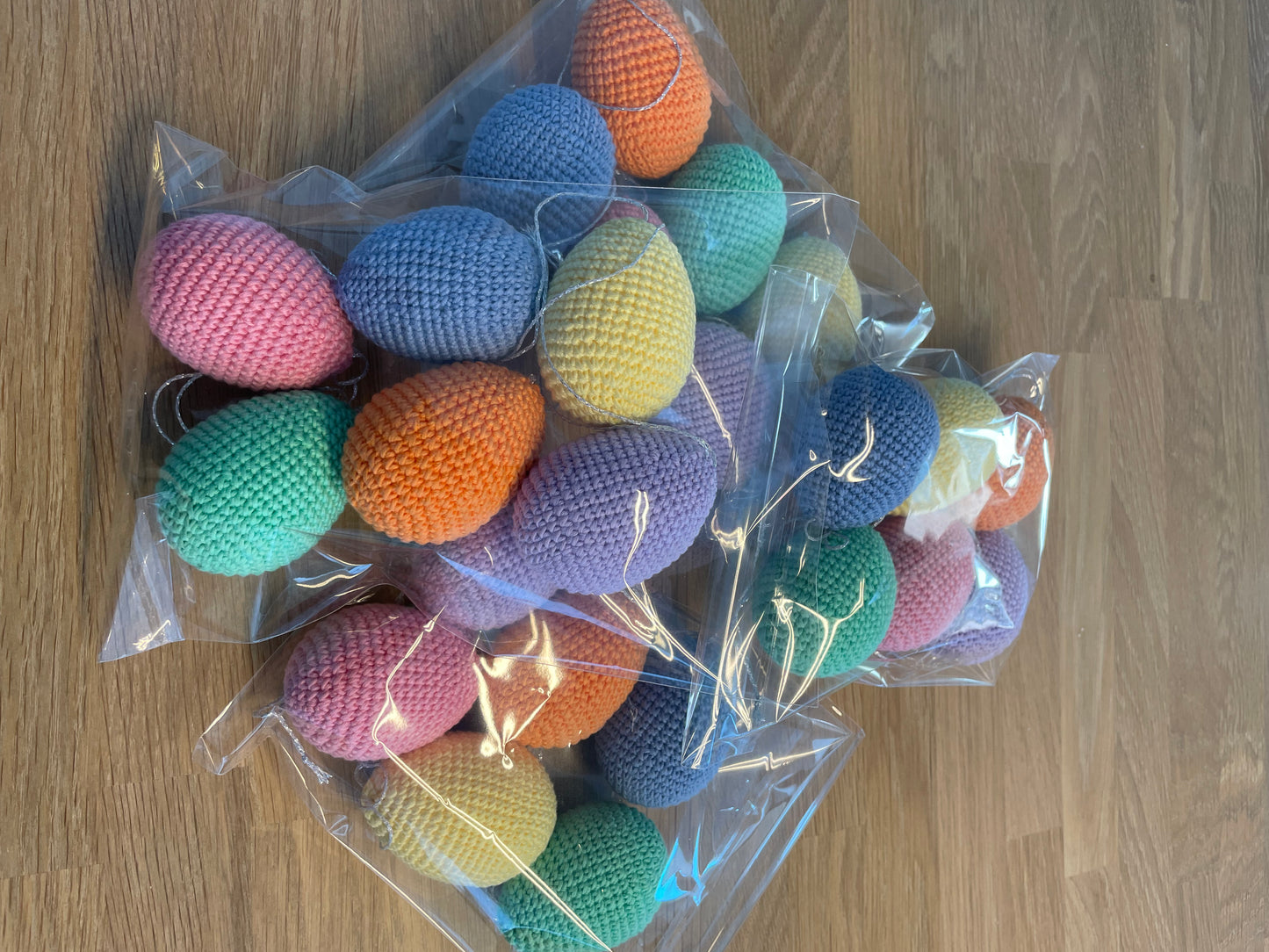 Hæklede påskeæg - 6 ass.