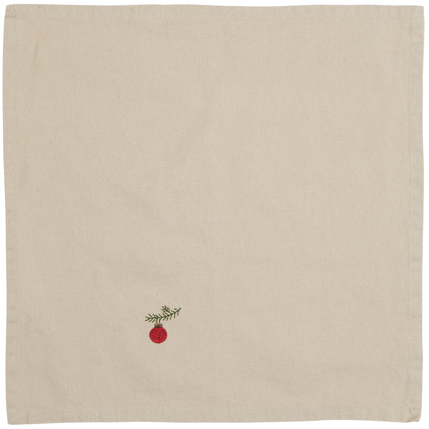 Stofserviet m/ julekugler fra Ib Laursen